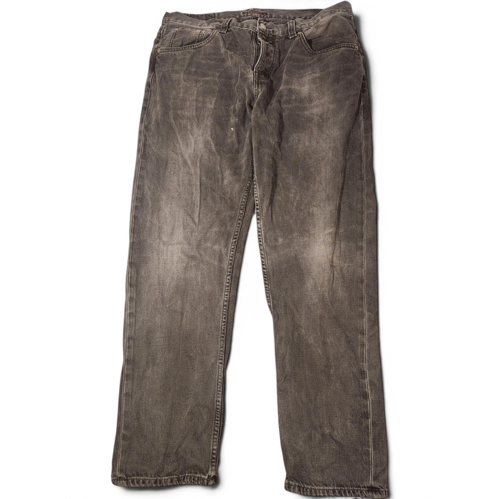 Nudie Jeans Co Steady Eddie II Jeans Mens 36x30 Charcoal Gray Black Change Denim